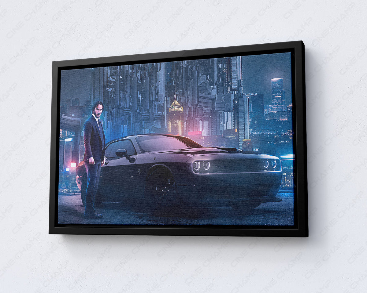 Keanu Reeves John Wick car artwork