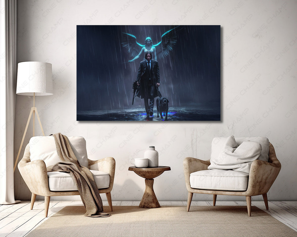 Keanu Reeves John Wick character canvas print