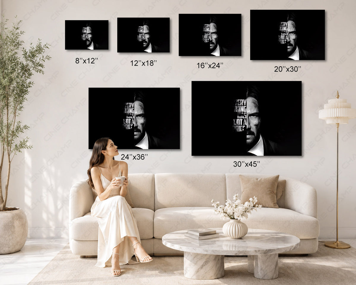 Keanu Reeves John Wick premium canvas