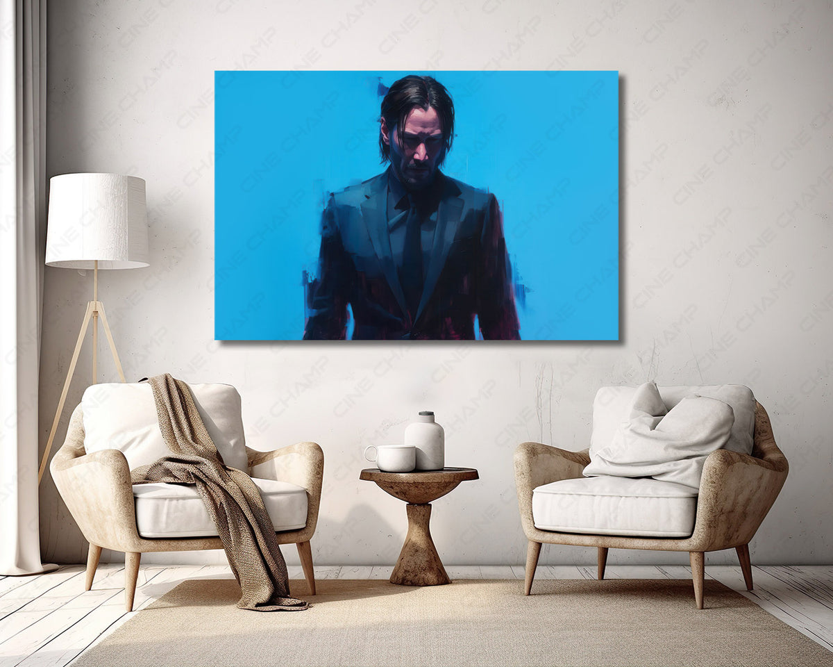 Keanu Reeves abstract action canvas artwork