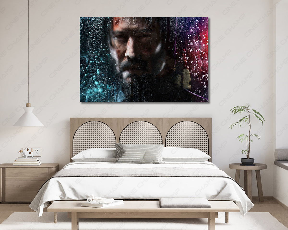 Keanu Reeves action cinema canvas wall art