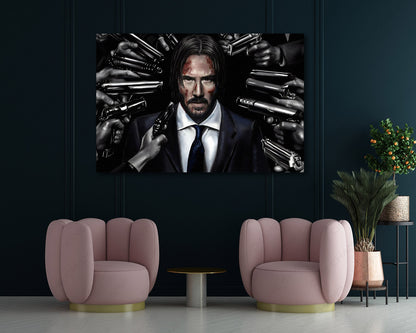 Keanu Reeves action movie canvas