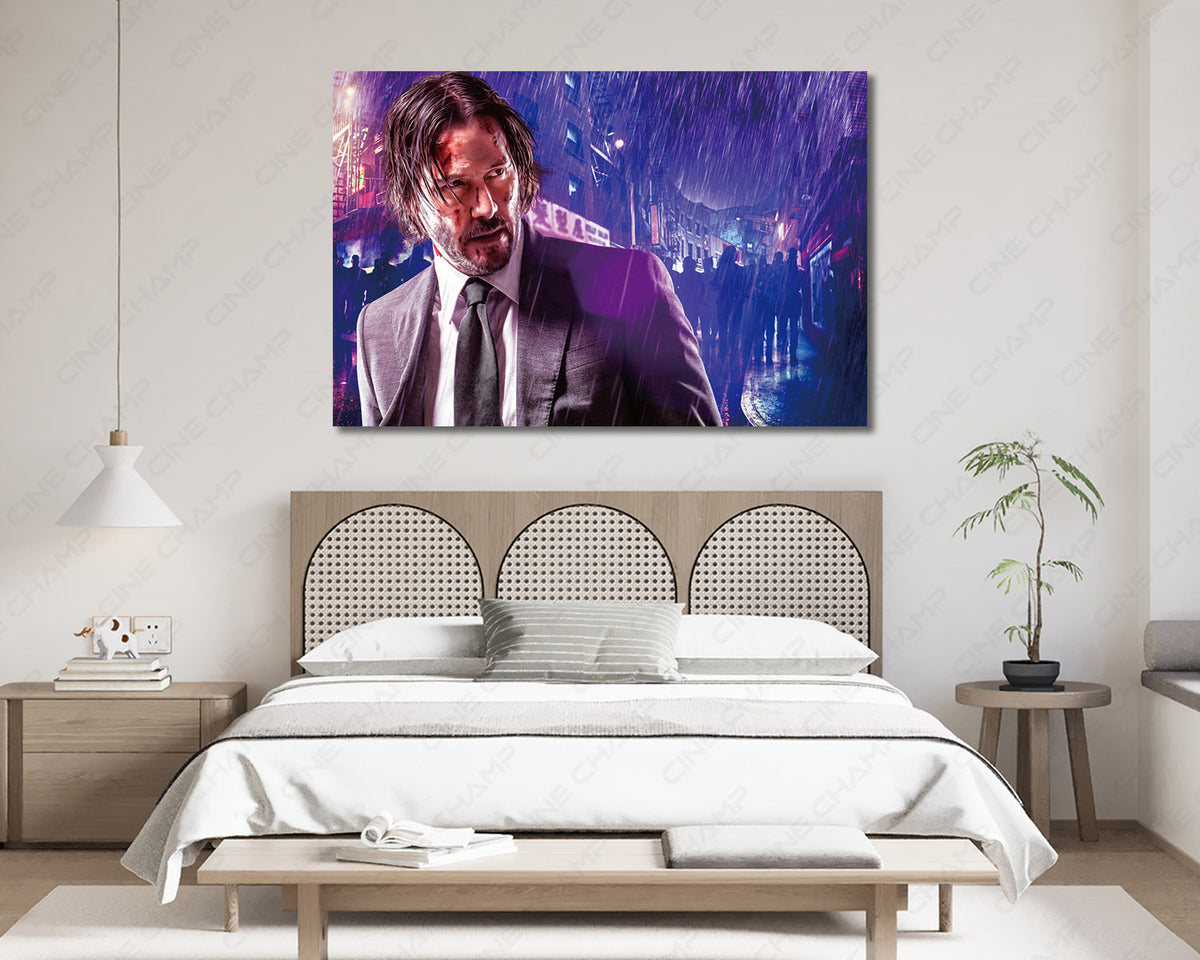 Keanu Reeves action movie painting canvas