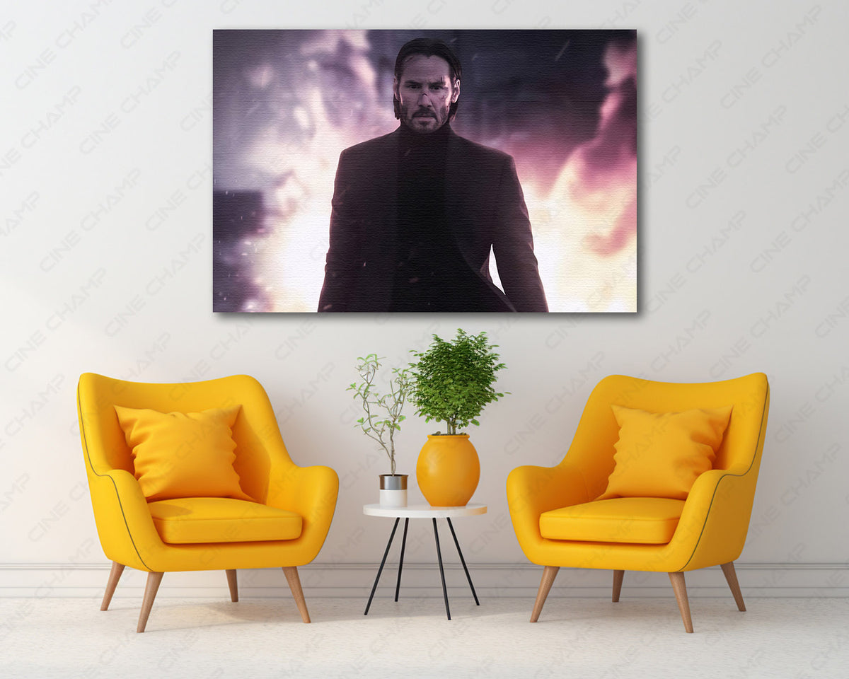 Keanu Reeves action movie premium canvas