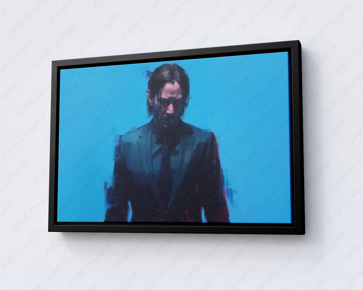 Keanu Reeves artistic splatter wall artwork