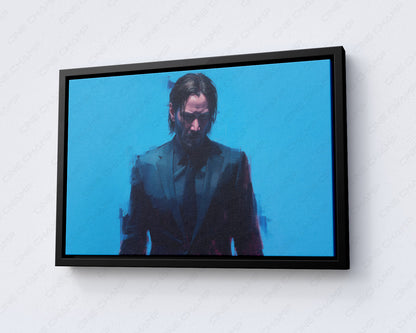 Keanu Reeves artistic splatter wall artwork