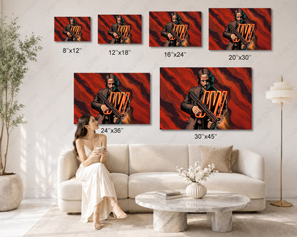 Keanu Reeves cinematic premium canvas