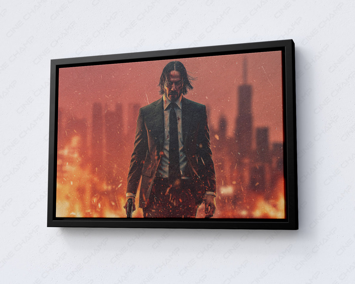 Keanu Reeves fearless John Wick wall artwork
