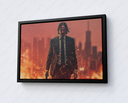 Keanu Reeves fearless John Wick wall artwork