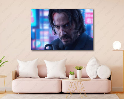 Keanu Reeves iconic John Wick canvas print