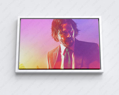 Keanu Reeves iconic character wall artwork