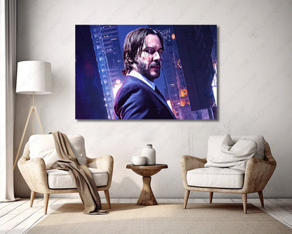 Keanu Reeves legendary character movie canvas