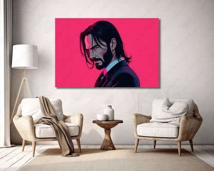 Keanu Reeves pop art inspired wall display