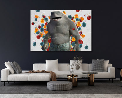King Shark DC Movie Canvas Print