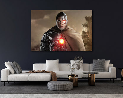 Knightmare Cyborg Dark Superhero Canvas Print