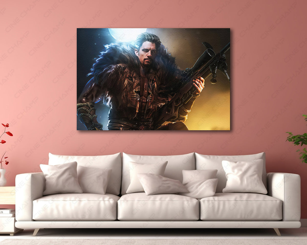 Kraven the Hunter Joel Kinnaman canvas print