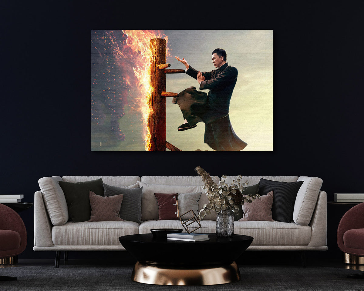 Kung Fu cinematic canvas artwork