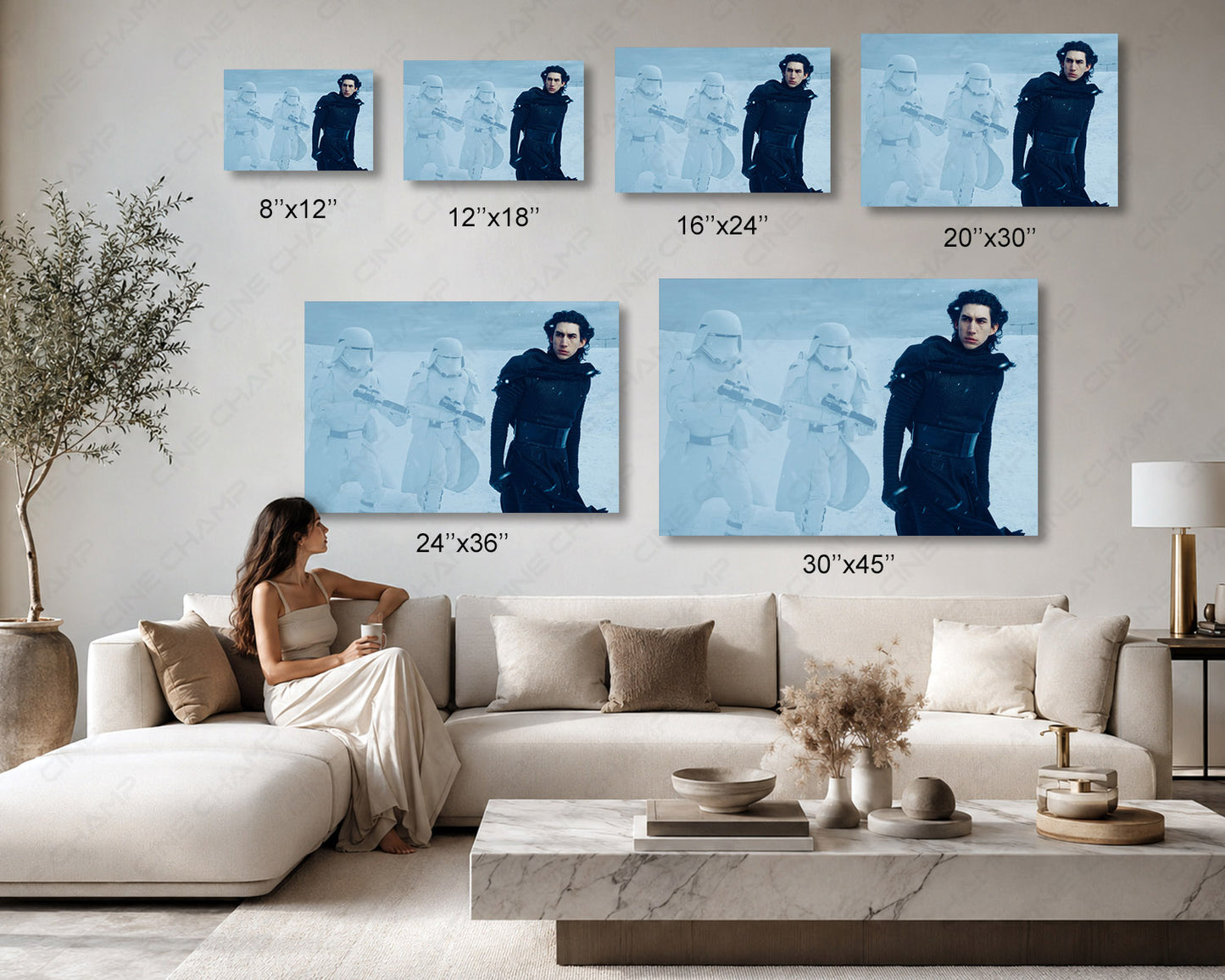 Kylo Ren and Snow Troopers Canvas Print