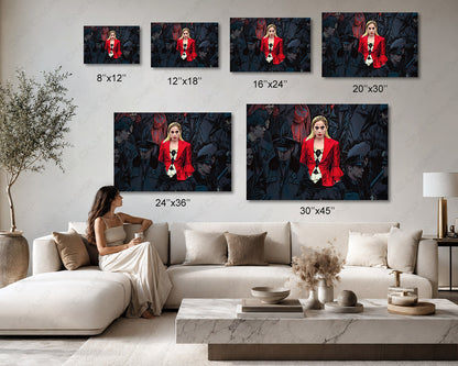 Lady Gaga Harley Quinn Cinematic Canvas