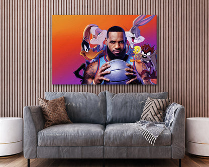 LeBron James Space Jam Canvas Artwork