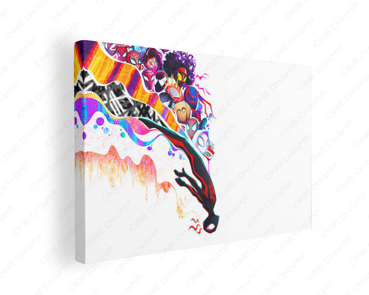 Leap Of Faith Across The Spider Verse Canvas Wall Art