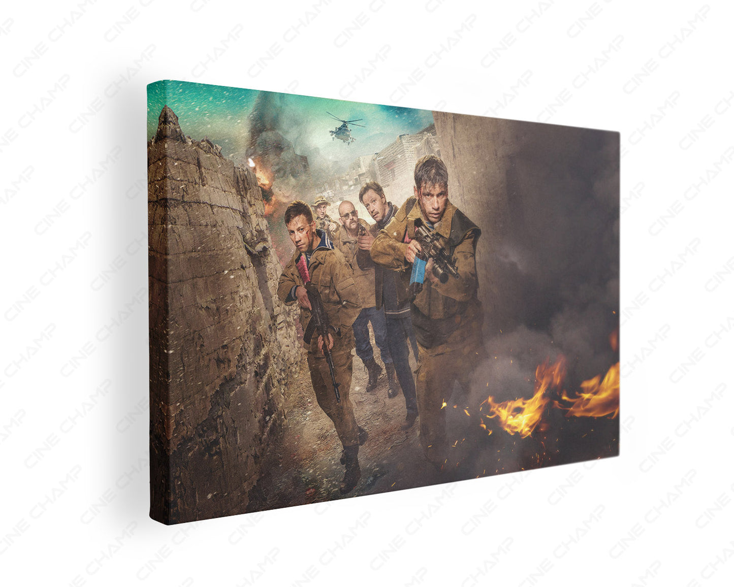 Leaving Afghanistan Canvas Print Gallery Wrap Featuring Cinematic War Drama Artwork