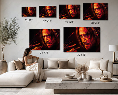Legendary John Wick badass movie canvas display