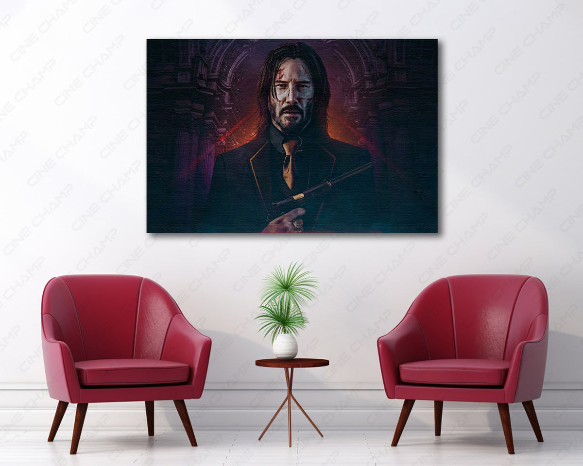 Legendary assassin John Wick canvas for man cave