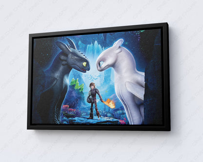 Light Fury dragon canvas for fans