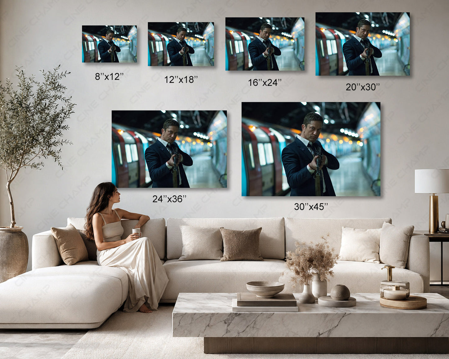 Luxury London Has Fallen canvas wall art with fade-resistant print.