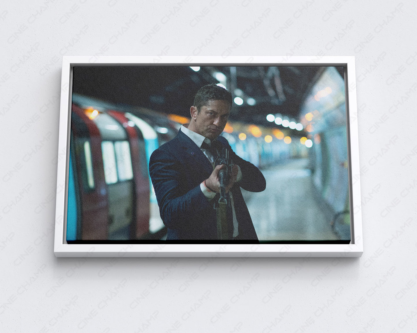 Premium London Has Fallen framed canvas print for movie room wall decor.