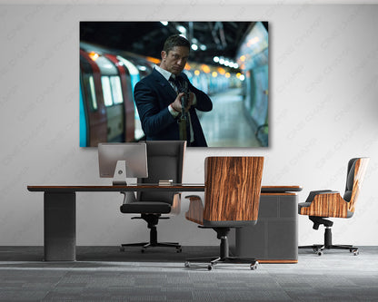 Large London Has Fallen canvas print for entertainment room decor.