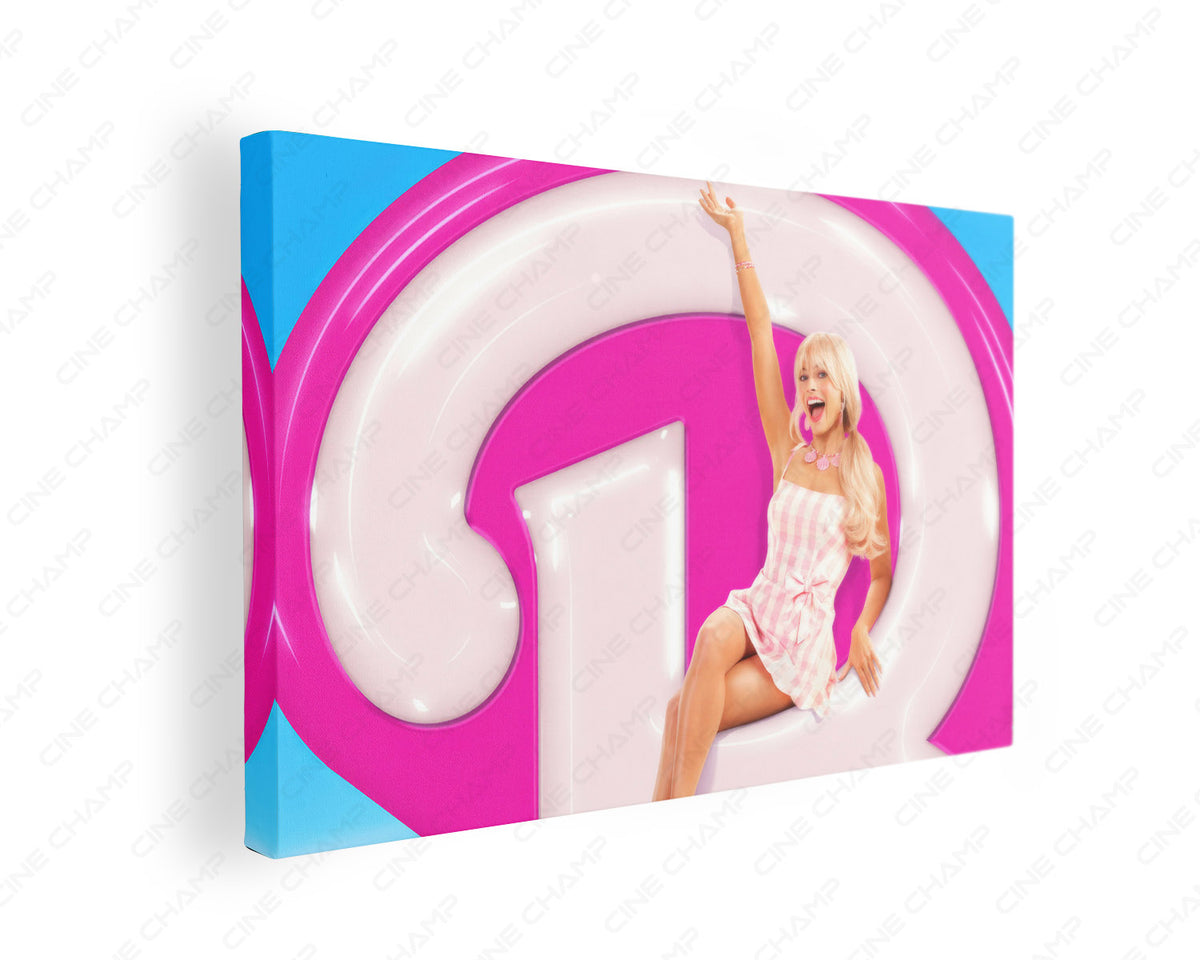 Margot Robbie As Barbie Canvas Wall Art