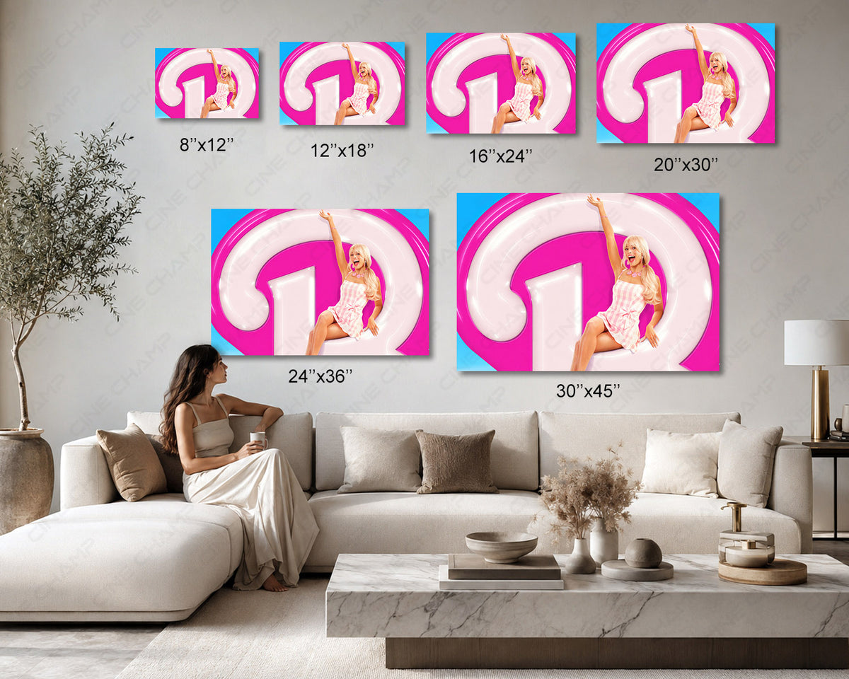 Margot Robbie Pink Barbie Wall Art
