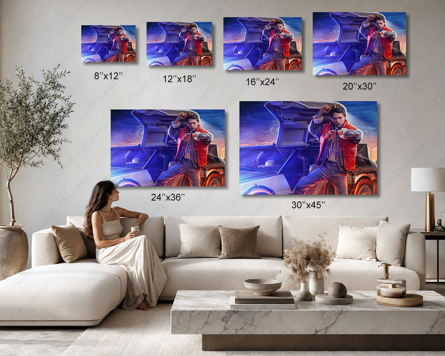 Marty McFly Back to the Future Canvas Wall Art