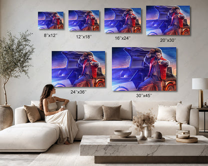 Marty McFly Back to the Future Canvas Wall Art