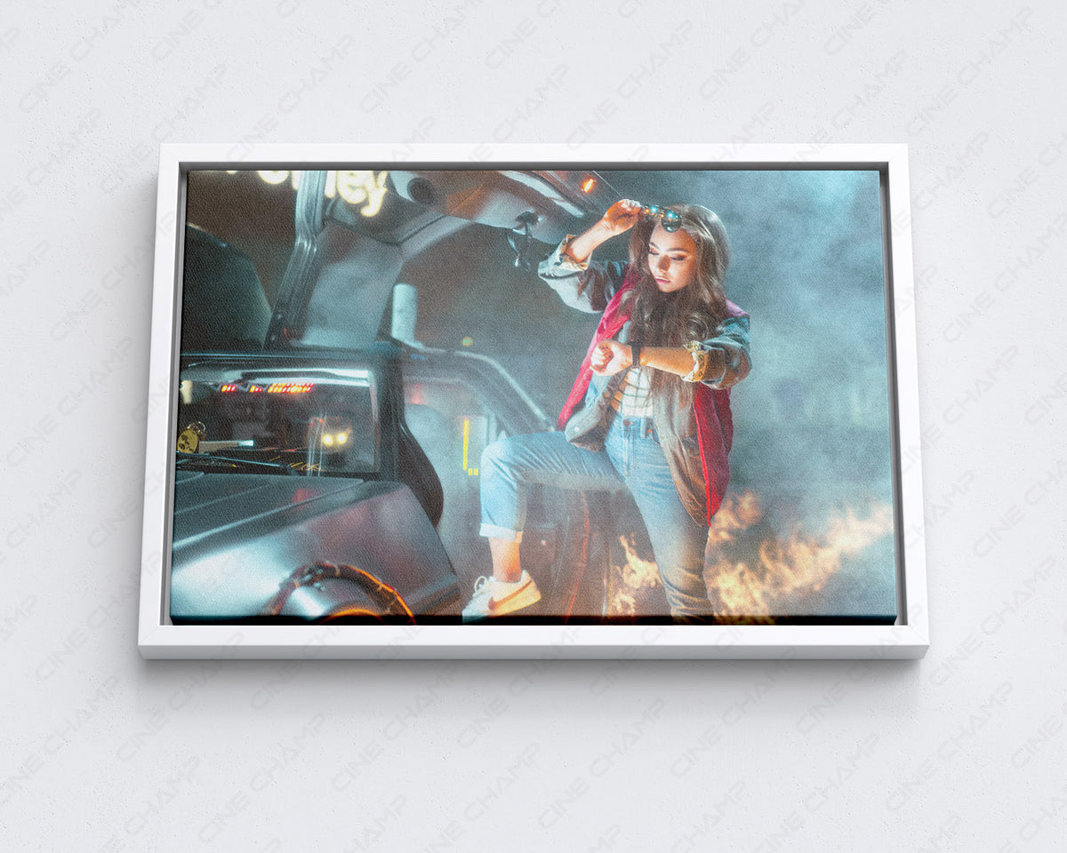 Marty McFly Time Travel Poster Canvas