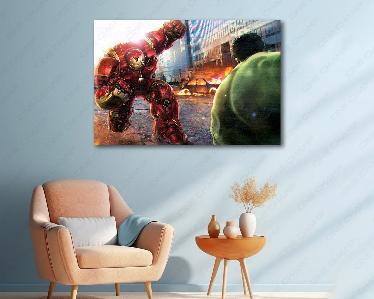 Marvel Avengers battle canvas artwork