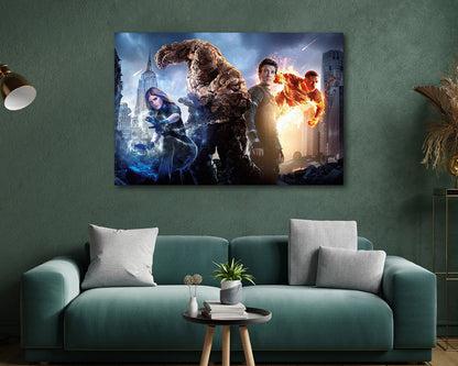 Marvel Fantastic Four team canvas artwork