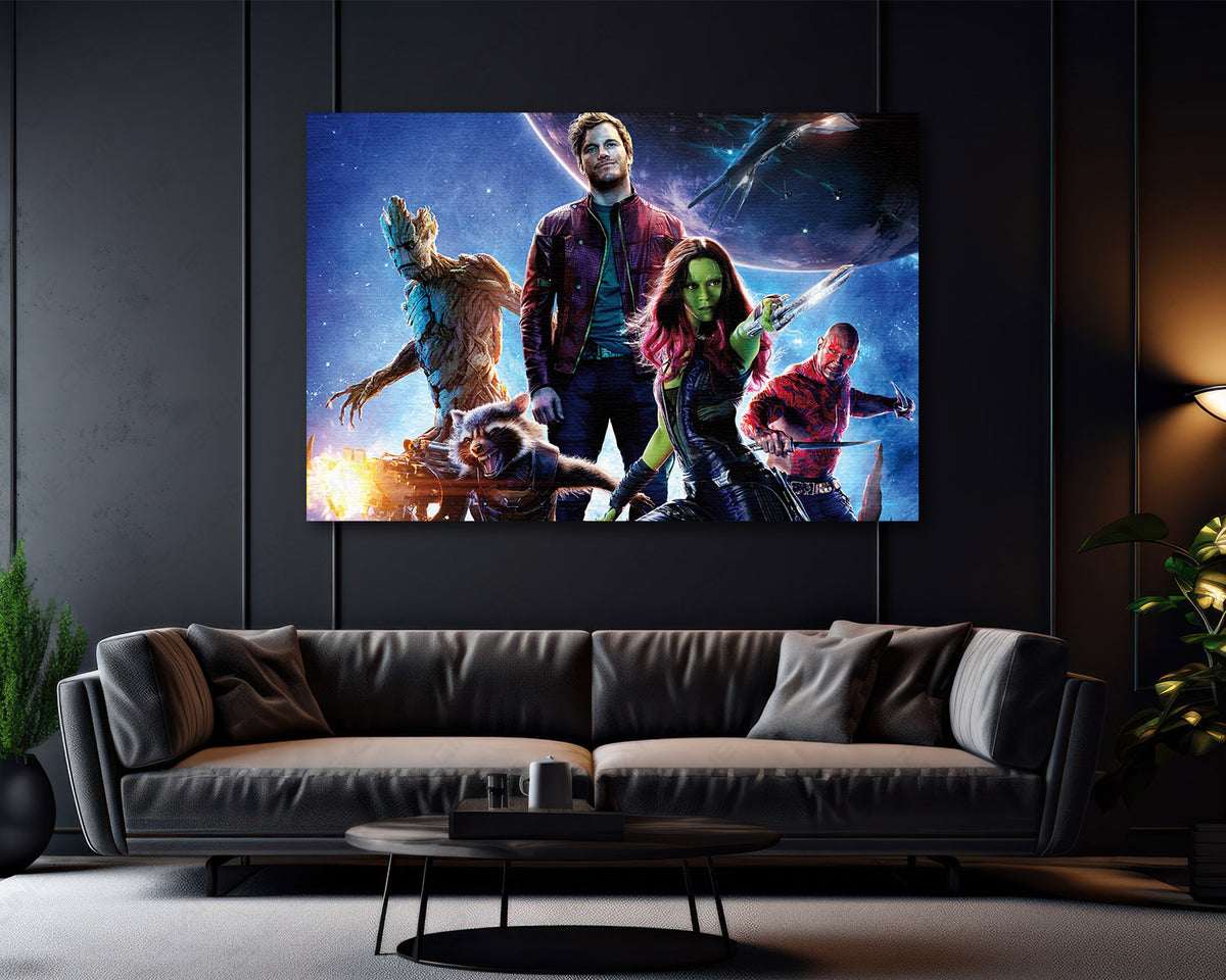Marvel Guardians superhero canvas artwork