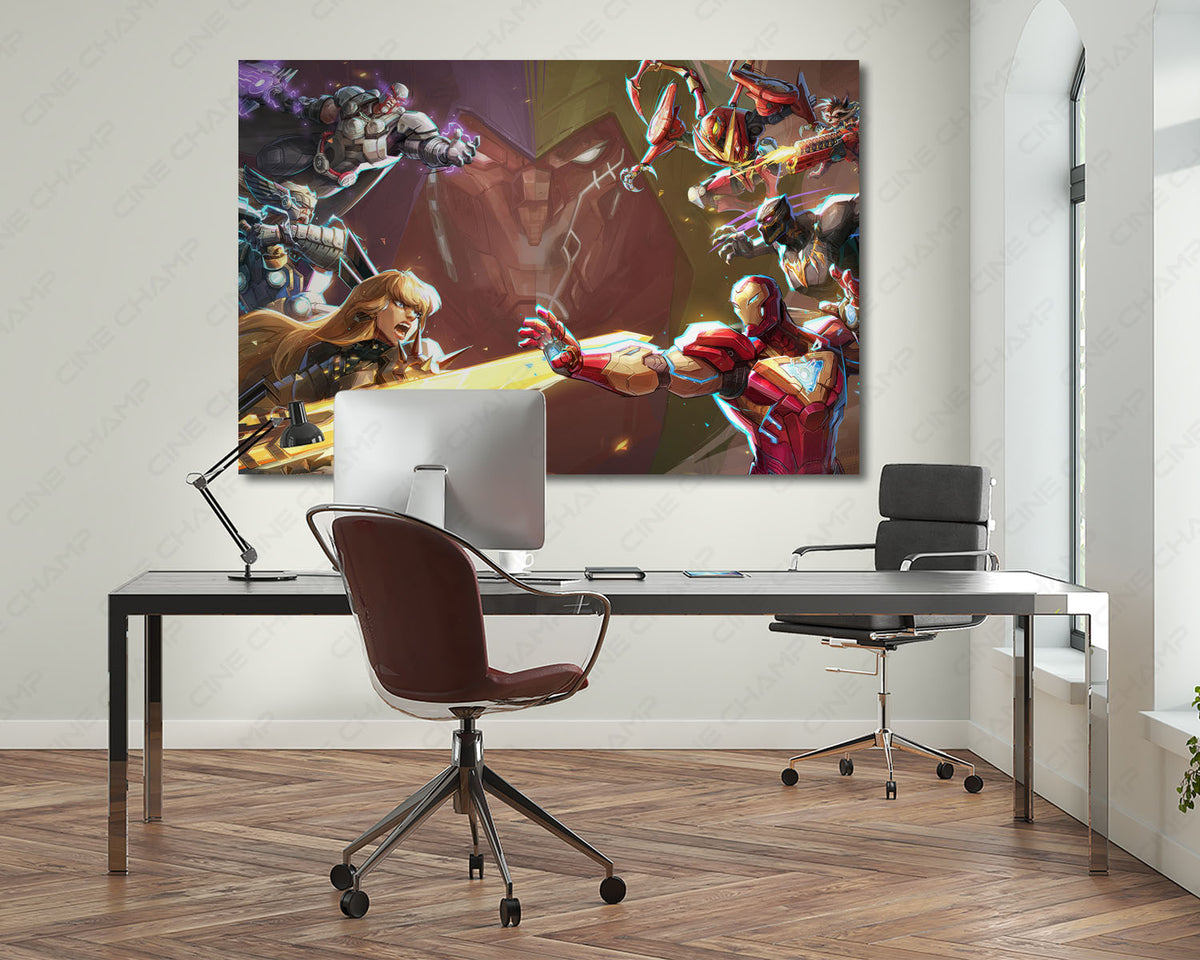 Marvel Rivals gaming room artwork