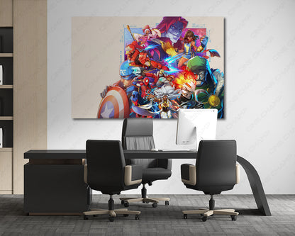 Marvel fighting game canvas artwork