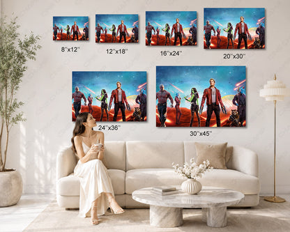 Marvel superhero canvas for home theater