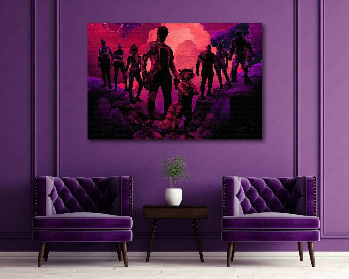 Marvel superhero movie canvas artwork