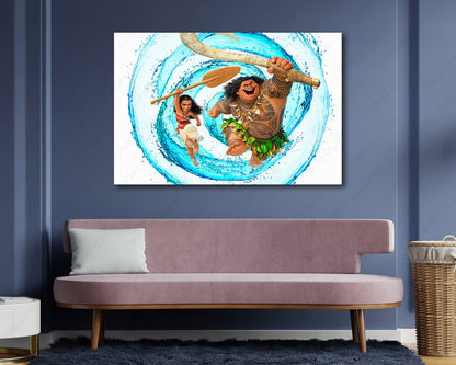 Maui Moana ocean adventure canvas print