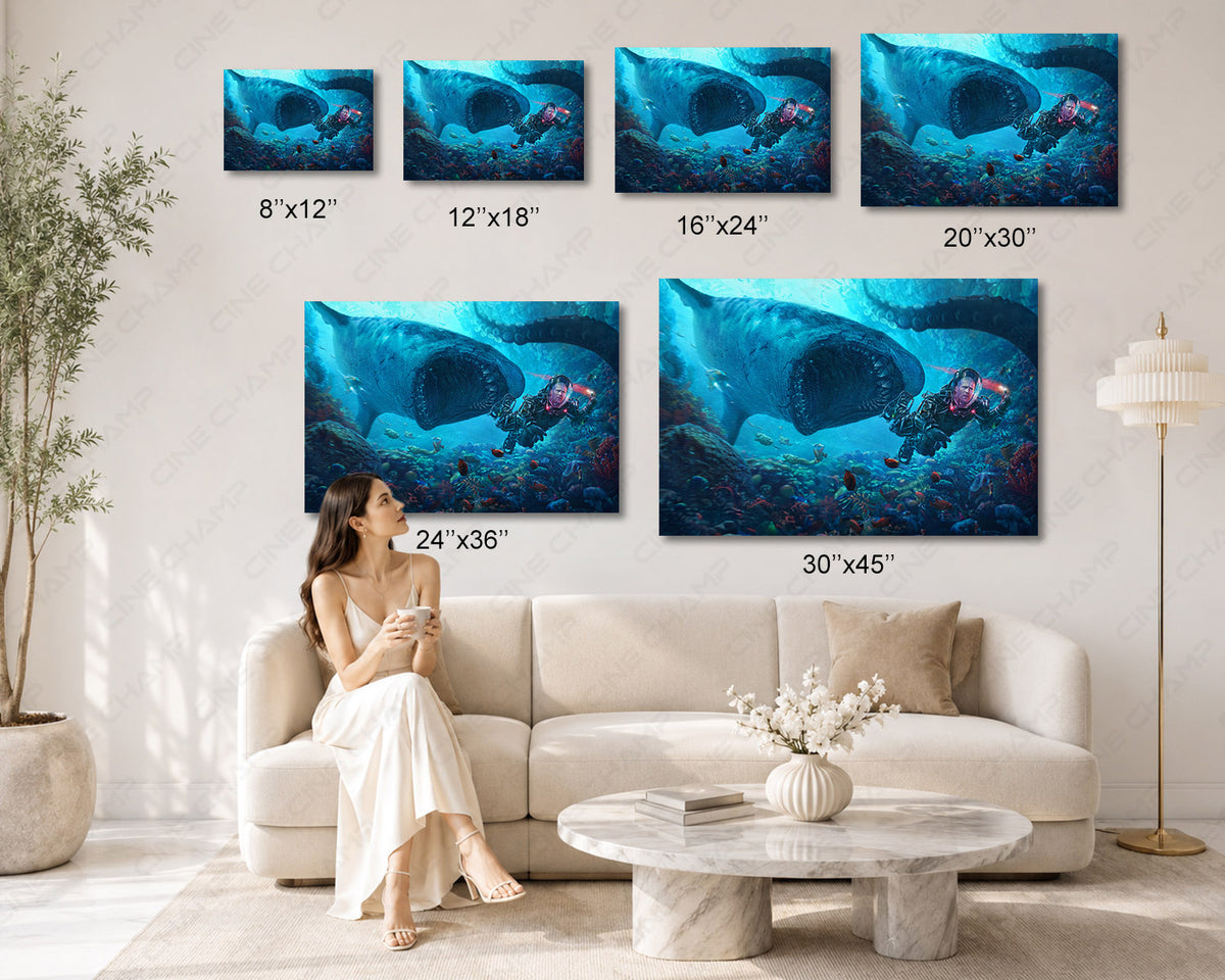Meg 2 deep sea premium wall artwork