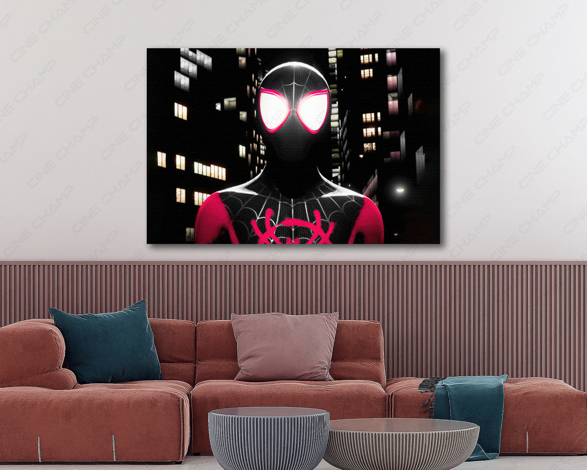 Miles Morales Night City Canvas Print