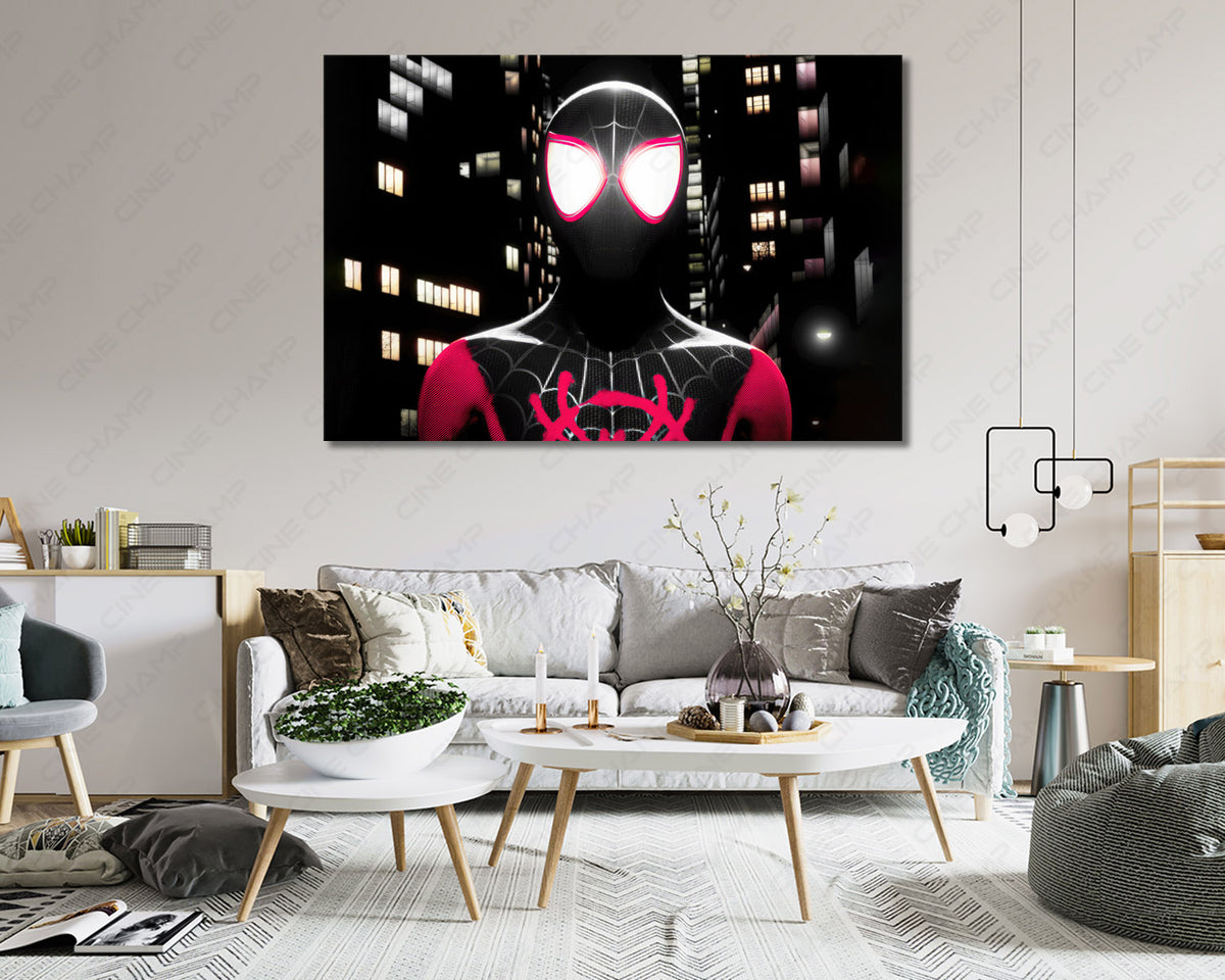 Miles Morales Rooftop Night Artwork