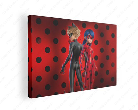 Miraculous Ladybug And Cat Noir Canvas Wall Art