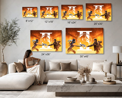 Mortal Kombat II Canvas Print Premium Wall Art